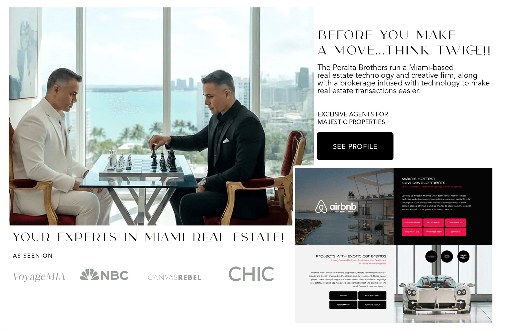 The Peralta Brothers website mockup